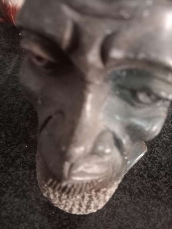 VINTAGE  SOAPSTONE CARVING OF AN OLD MAN