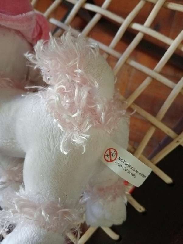 STUNNING STUFFED  DOG DOLL PINK HAT