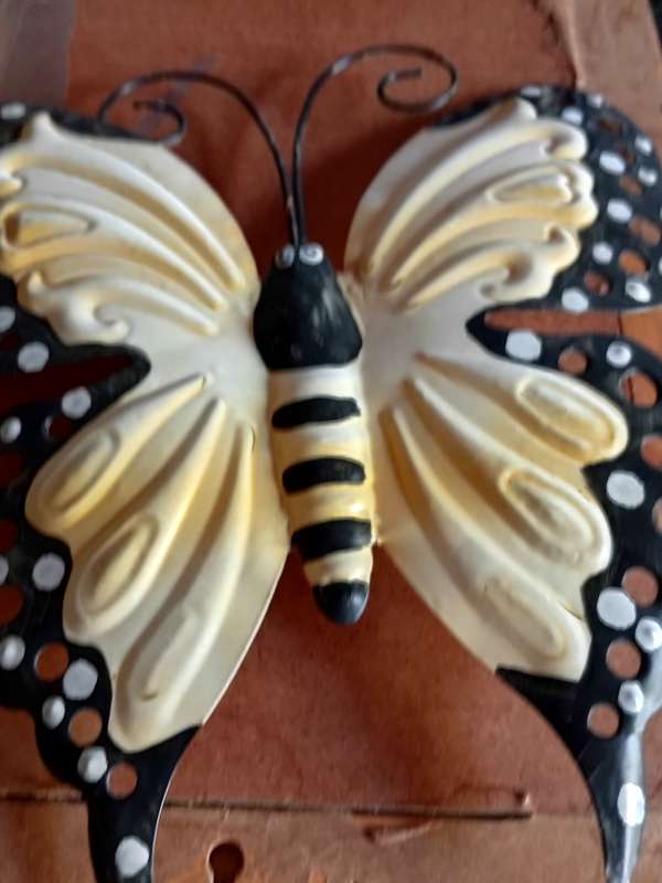 VINTAGE WALL HANGING TIN BUTTERFLY