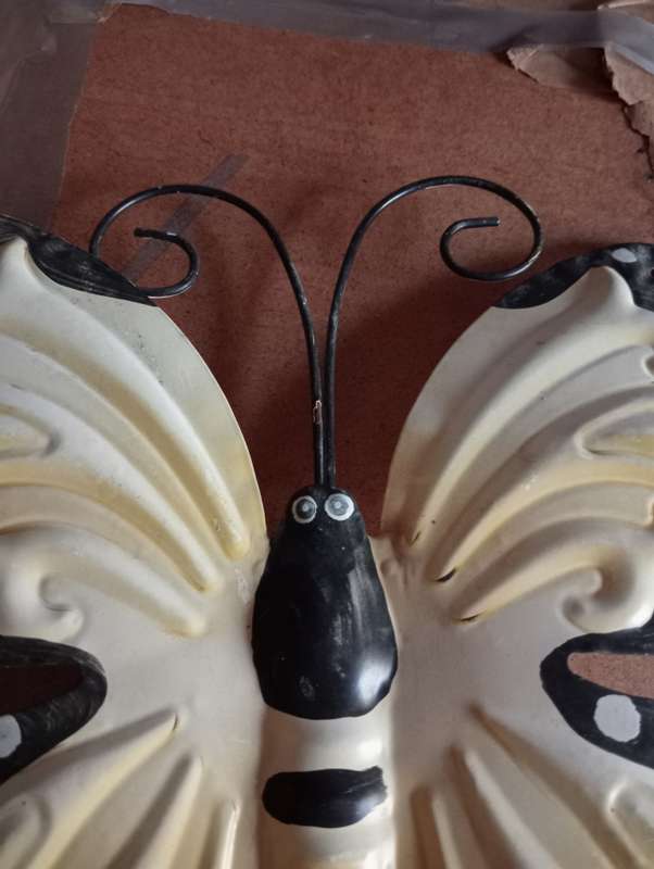 VINTAGE WALL HANGING TIN BUTTERFLY