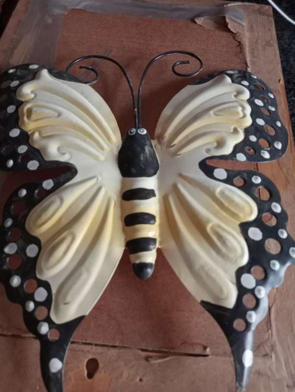 VINTAGE WALL HANGING TIN BUTTERFLY