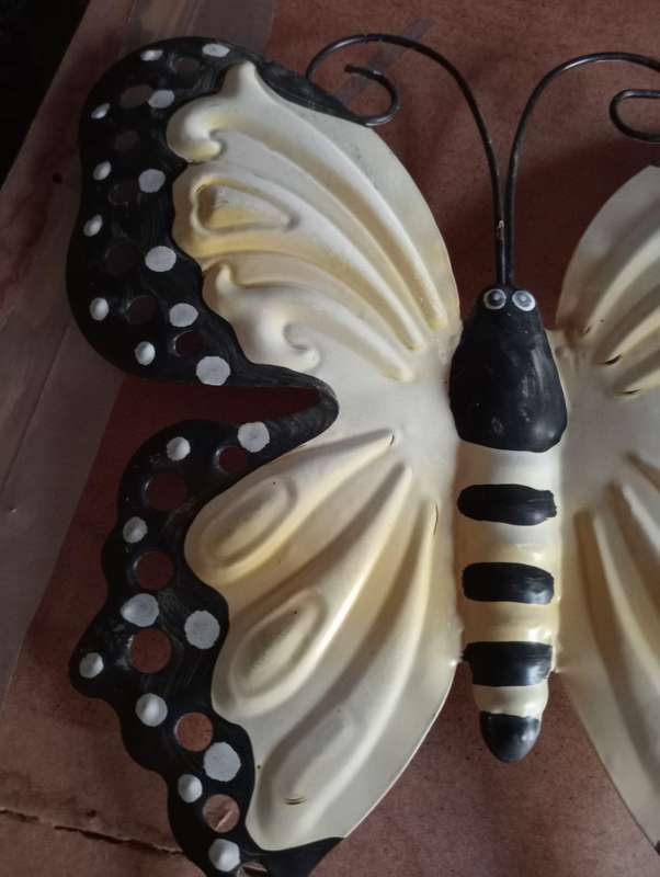 VINTAGE WALL HANGING TIN BUTTERFLY