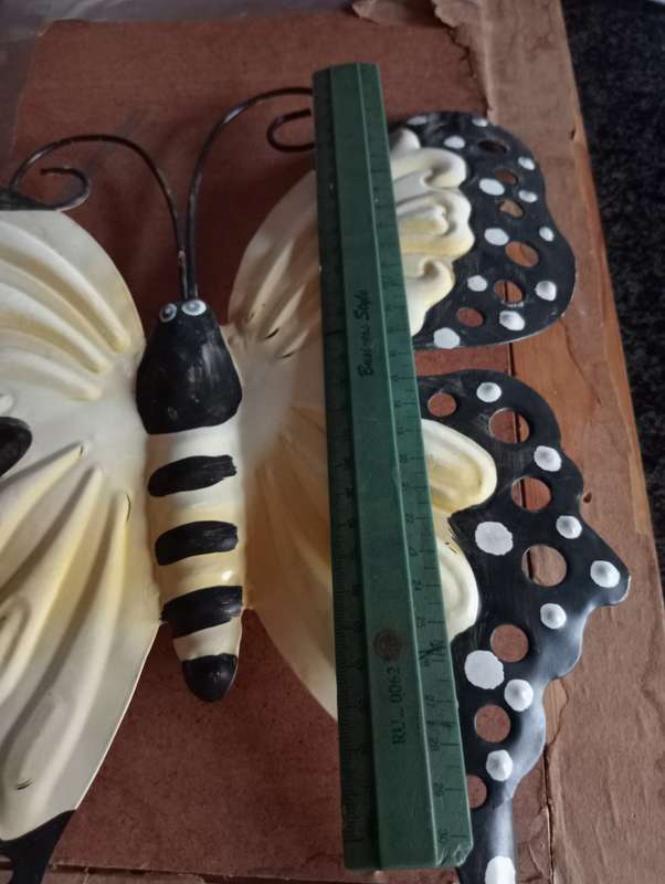 VINTAGE WALL HANGING TIN BUTTERFLY