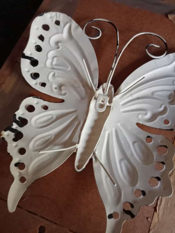 VINTAGE WALL HANGING TIN BUTTERFLY
