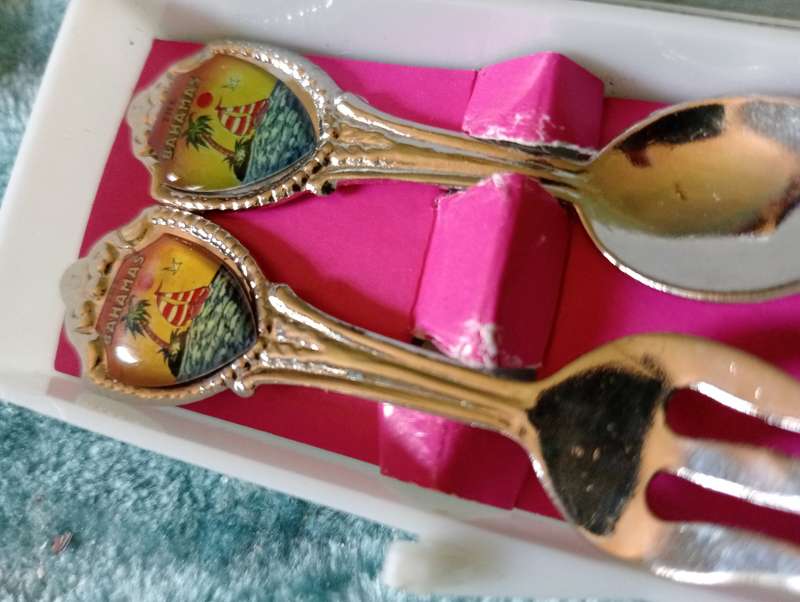 SMALL VINTAGE BAHAMA SPOON AND FORK A