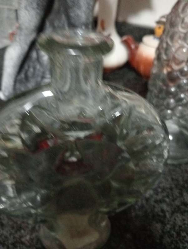 VINTAGE ART DECO GLASS BOTTLE