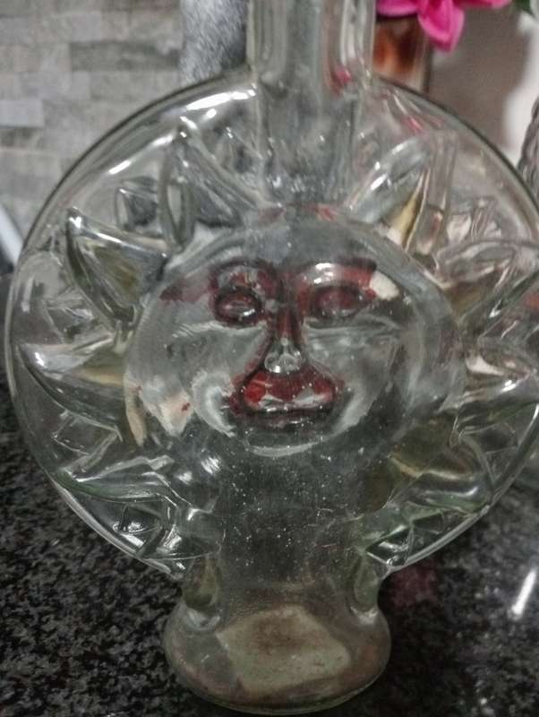 VINTAGE ART DECO GLASS BOTTLE