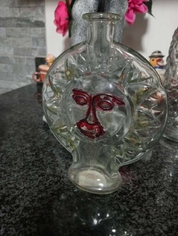 VINTAGE ART DECO GLASS BOTTLE