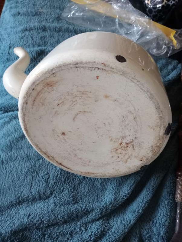 VINTAGE BIG ENAMEL  KETTLE