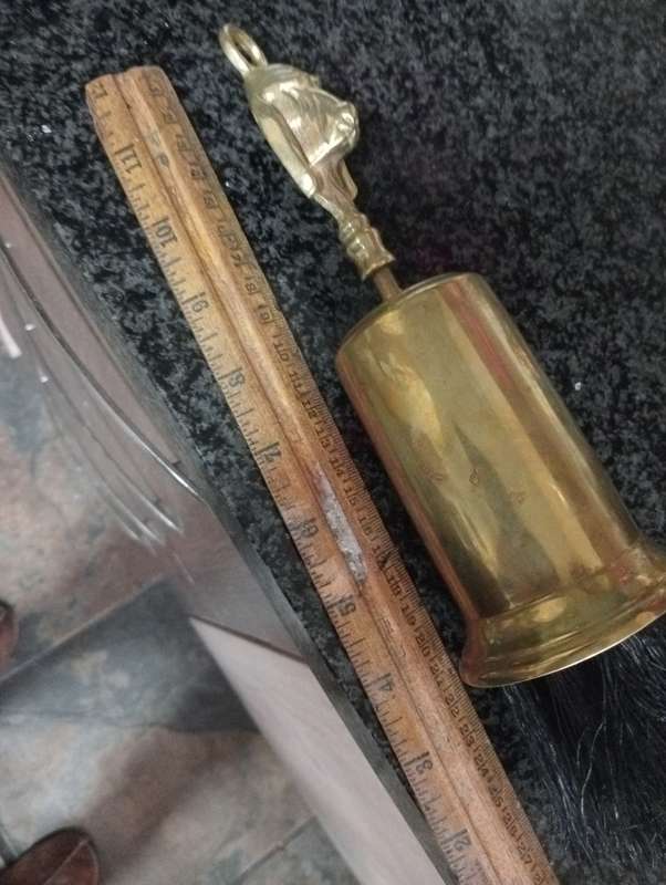 VINTAGE BRASS FIREPLACE BRUSH