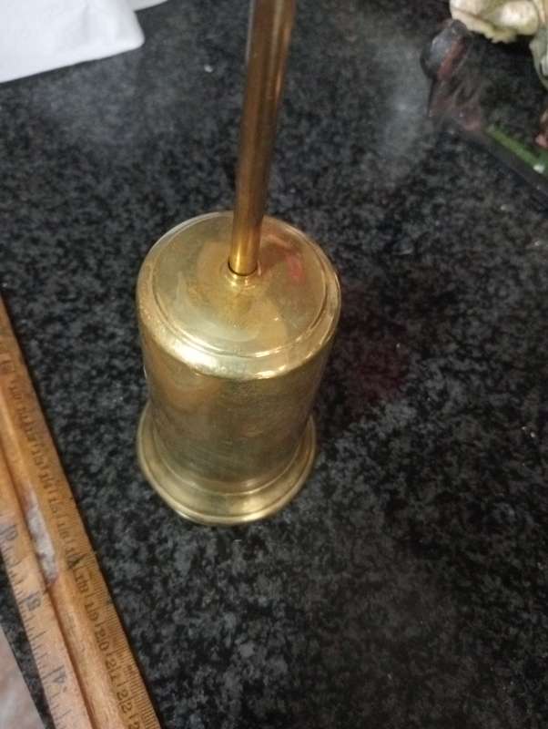 VINTAGE BRASS FIREPLACE BRUSH