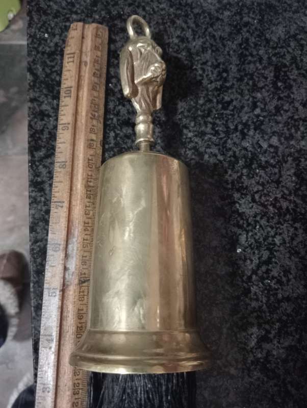 VINTAGE BRASS FIREPLACE BRUSH