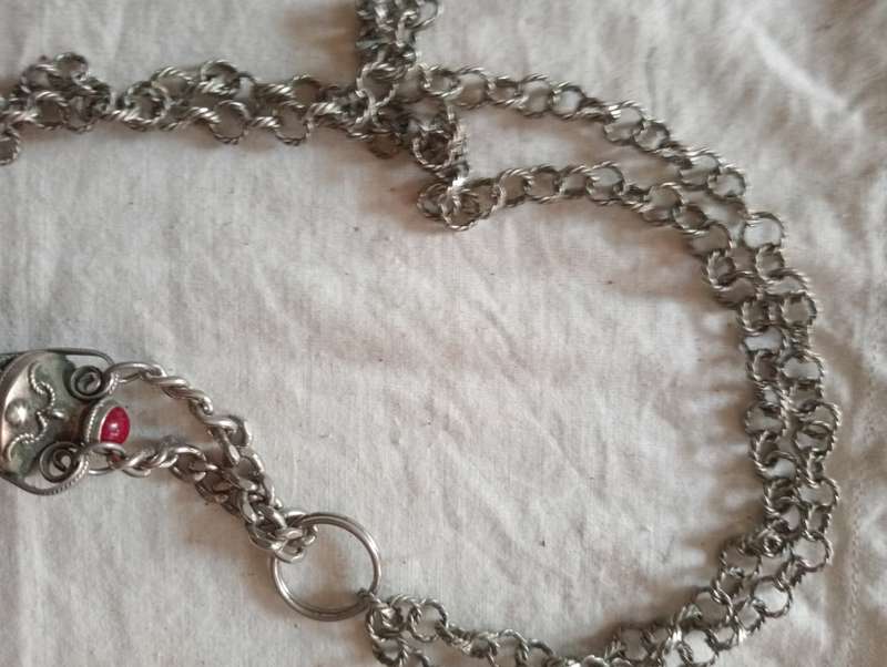 Vintage Costume jewelry chain with charm