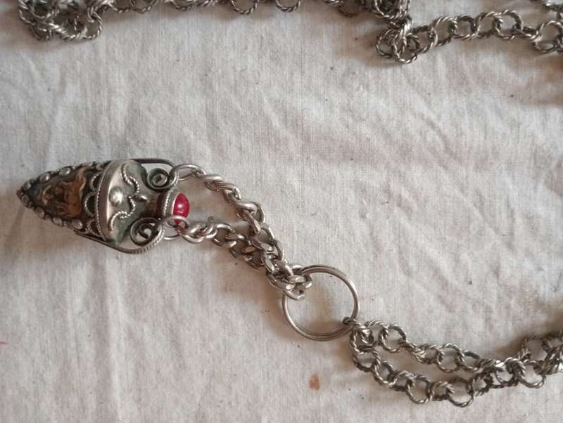 Vintage Costume jewelry chain with charm