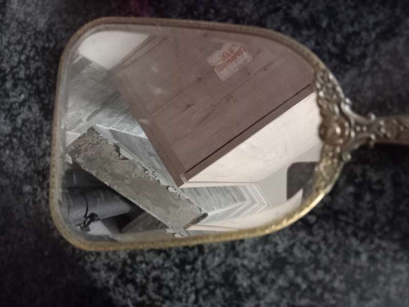 VINTAGE  DETAILLED  HAND HELD MIRROR