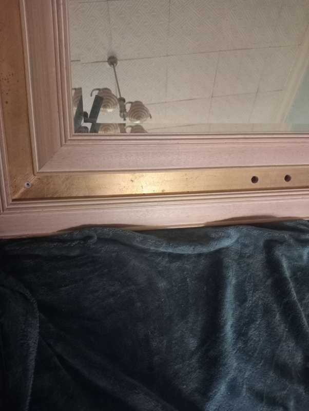 VINTAGE DOUBLE WOOD FRAMED MIRROR