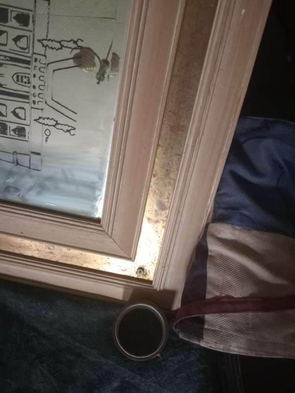 VINTAGE DOUBLE WOOD FRAMED MIRROR