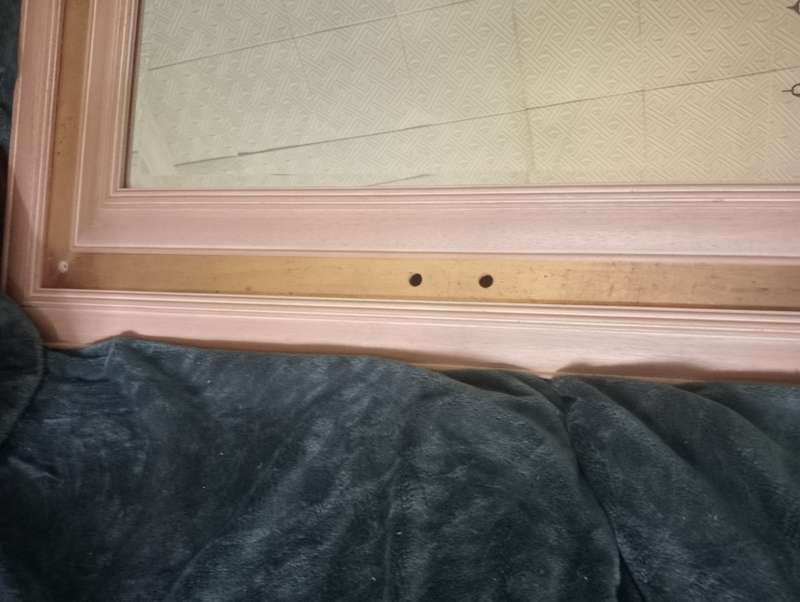 VINTAGE DOUBLE WOOD FRAMED MIRROR