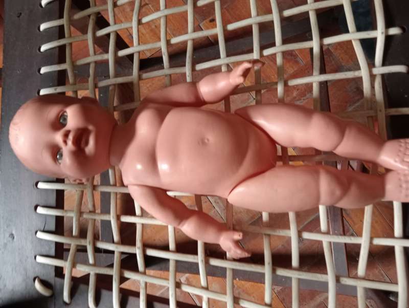 VINTAGE HARD PLASTIC DOLL