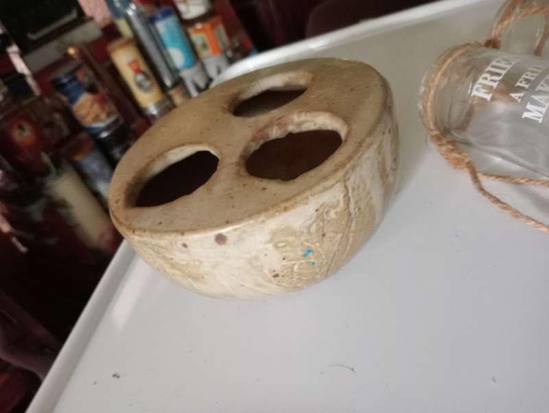 VINTAGE POTTERY CANDLE HOLDER
