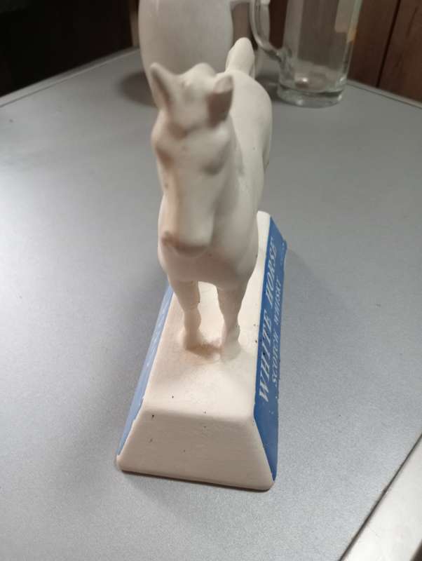 VINTAGE WHITE HORSE WHISKEY STAND