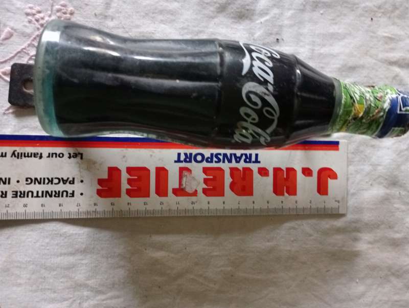 VINTAGE SEALED COKE BOTTLE  WALL MOUNTED