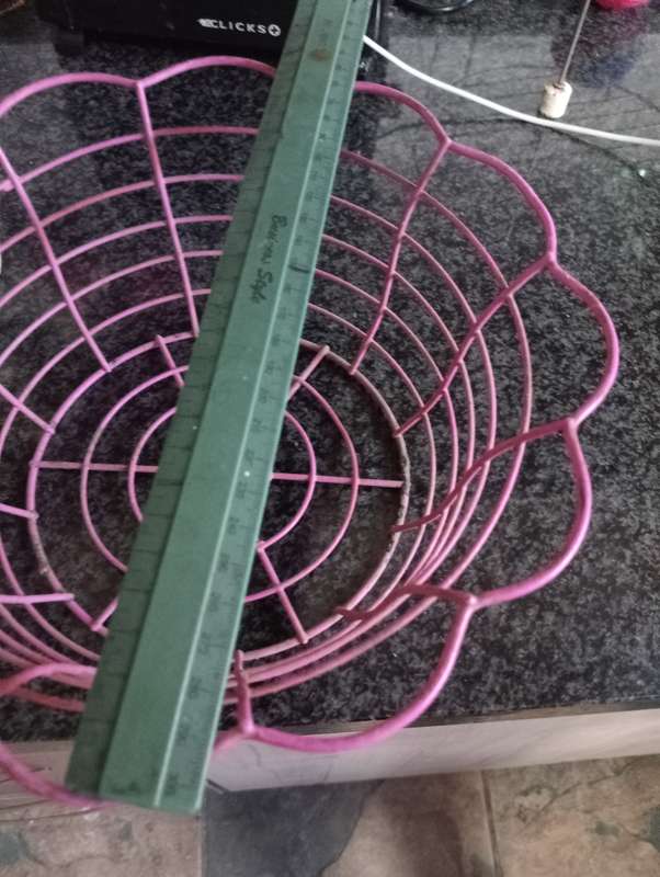 VINTAGE WIRE BASKET FOR PLANT