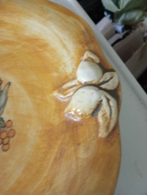 antique big decorated plate