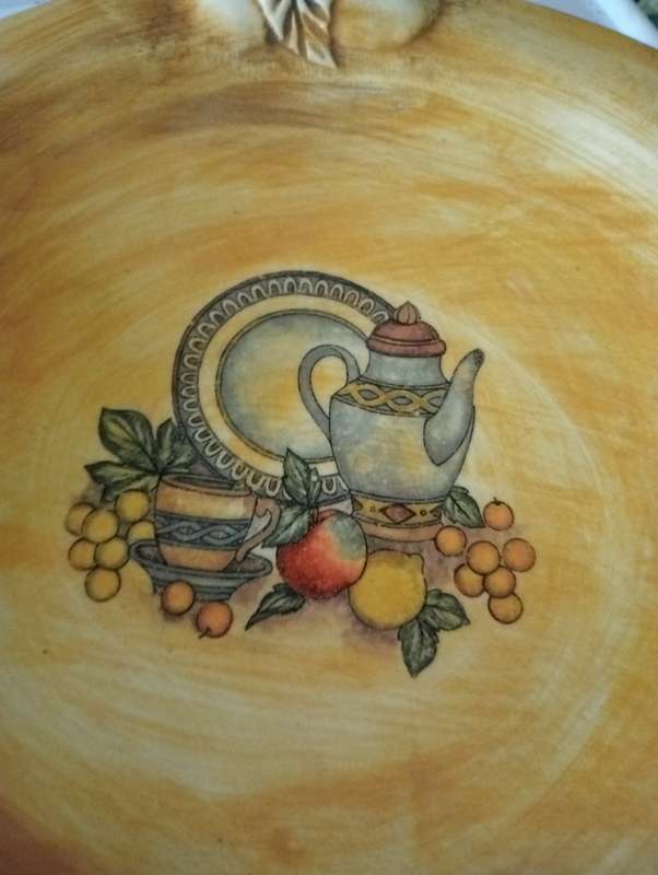 antique big decorated plate