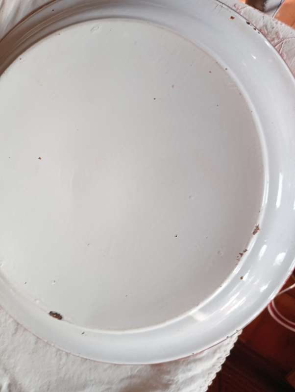 ANTIQUE BIG ENAMEL TRAY