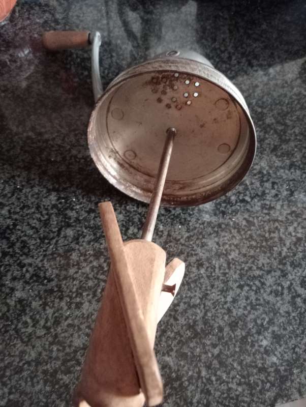 vintage blow butter churn mechanism