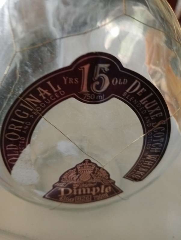 Collectable dimples whisky bottle
