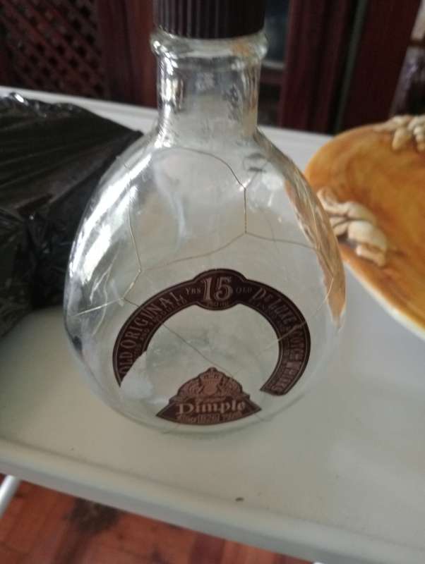 Collectable dimples whisky bottle