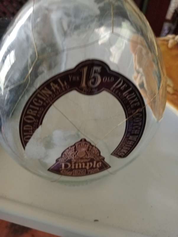 Collectable dimples whisky bottle