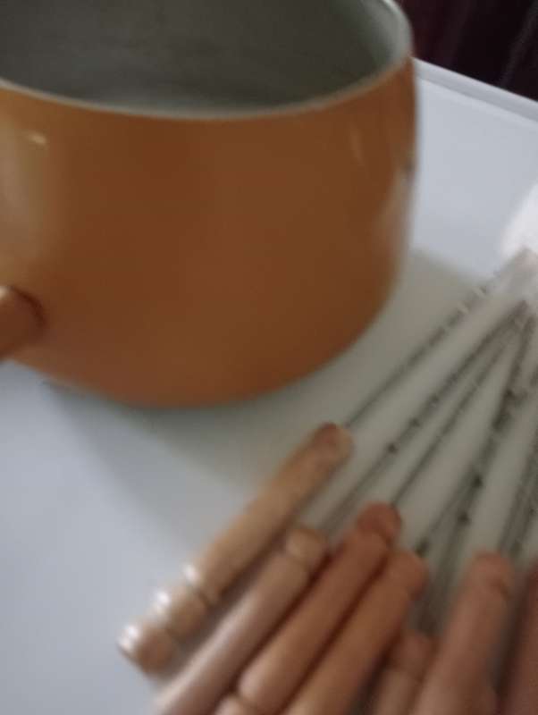 VINTAGE ENAMEL FONDUE SET