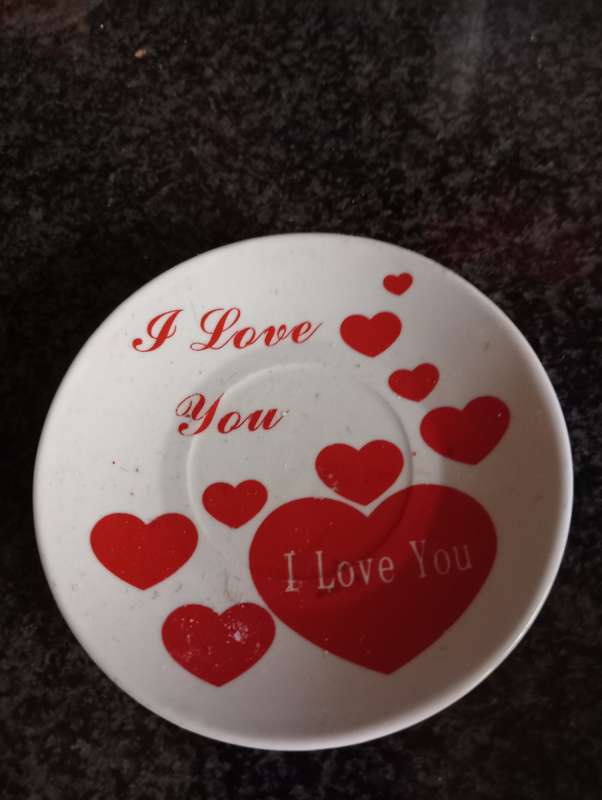 VINTAGE SMALL I LOVE YOU PLATE