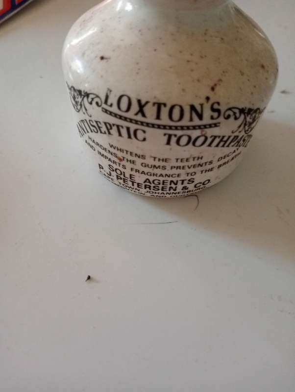 ANTIQUE LOXTON ANTISEPTIC TOOTHPASTE HOLDER