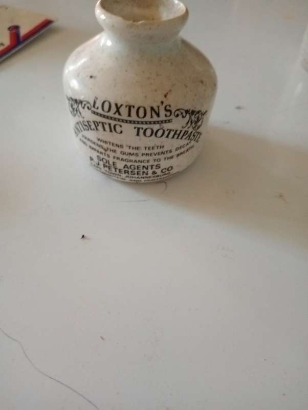 ANTIQUE LOXTON ANTISEPTIC TOOTHPASTE HOLDER