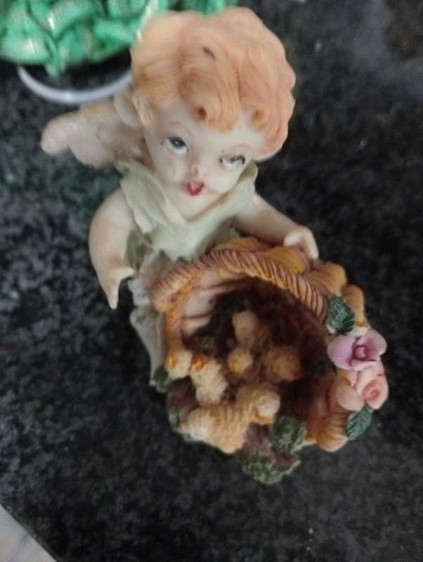 VINGTAG SMALL BABY ANGEL DOL WITH BASKET