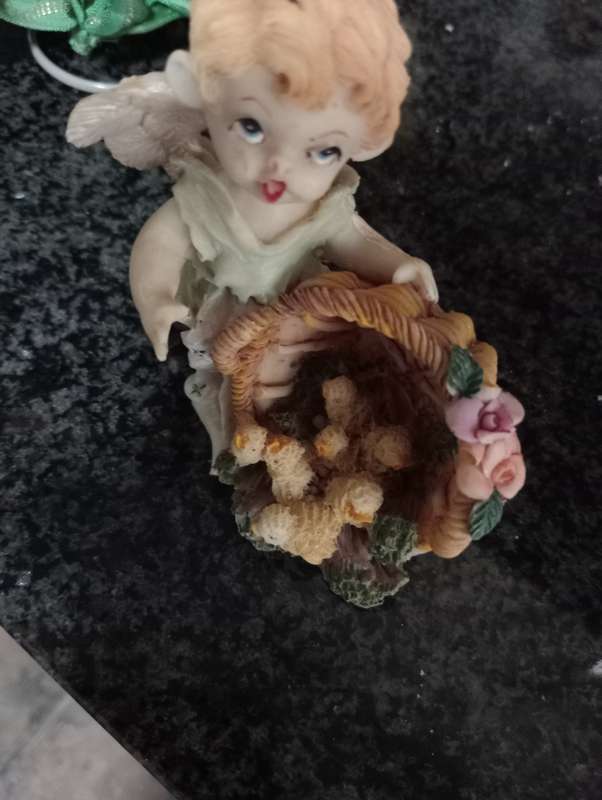 VINGTAG SMALL BABY ANGEL DOL WITH BASKET