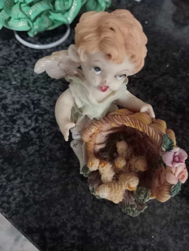 VINGTAG SMALL BABY ANGEL DOL WITH BASKET