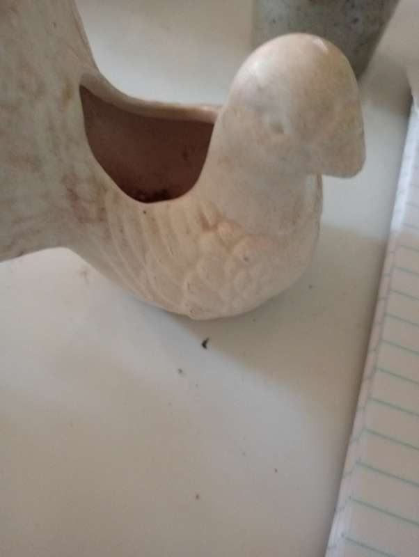 VINTAGE SMALL DOVE FLOWER ORNAMENT