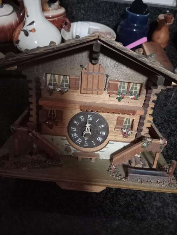 VINTAGE R LOTSCHER SWISS CUCKOO CLOCK