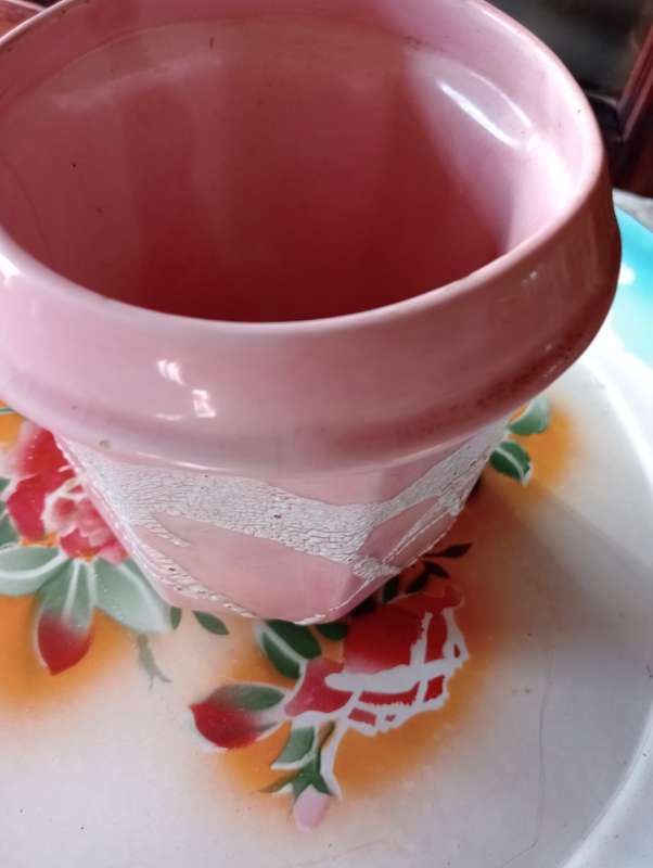VINTAGE HANDMADE PINK VASE