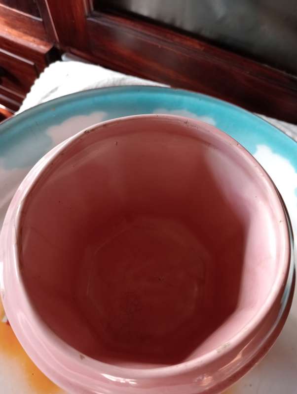 VINTAGE HANDMADE PINK VASE