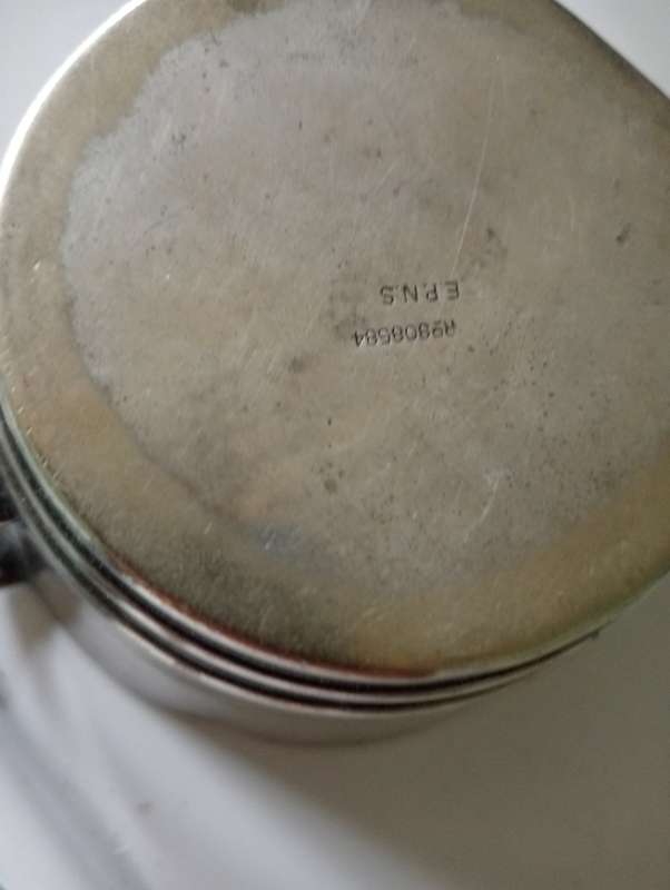 VINTAGE EPNS 2 HANDLE SUGAR BOWL AND SPOON