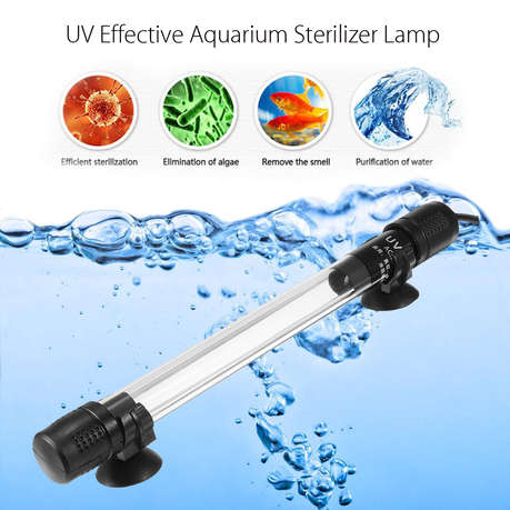 7W Aquarium UV Sterilizer Lamp Water Cleaner Fish Tank