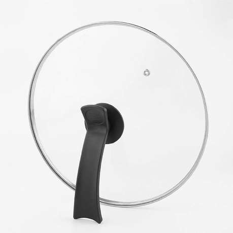 Non-Stick Stainless Steel Frying Pan Wok with Self-Standing Lid - 32cm