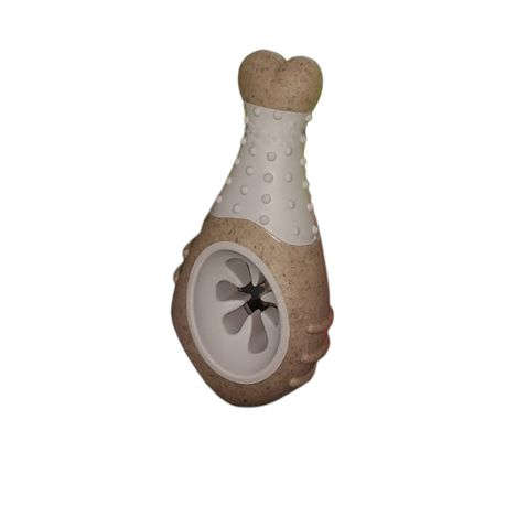 Tough Chicken Leg Chew Toy with Treat Dispenser for Dogs Bacon Flavour