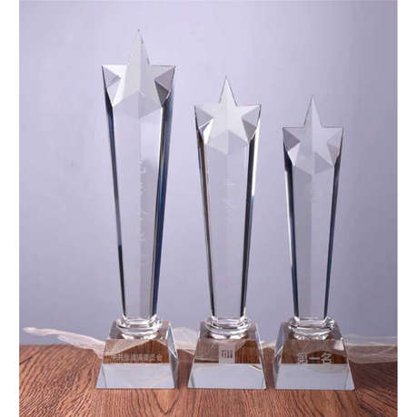 Premium Star Crystal Trophy with Gift Box Small 24cm
